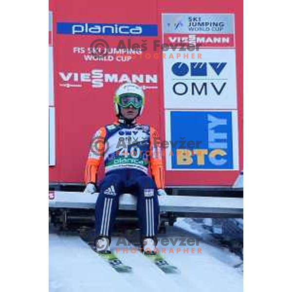 Maja Vtic of Slovenia during FIS Ski Jumping World Cup Ladies event on Normal hill in Planica, Slovenia on January 25,2014