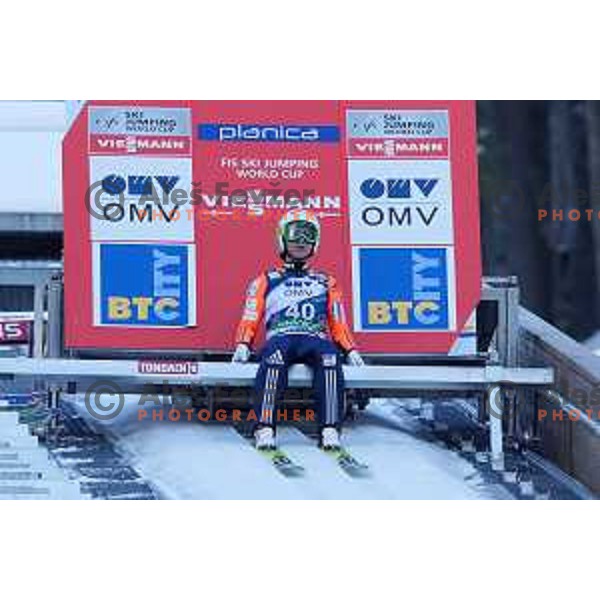 Maja Vtic of Slovenia during FIS Ski Jumping World Cup Ladies event on Normal hill in Planica, Slovenia on January 25,2014