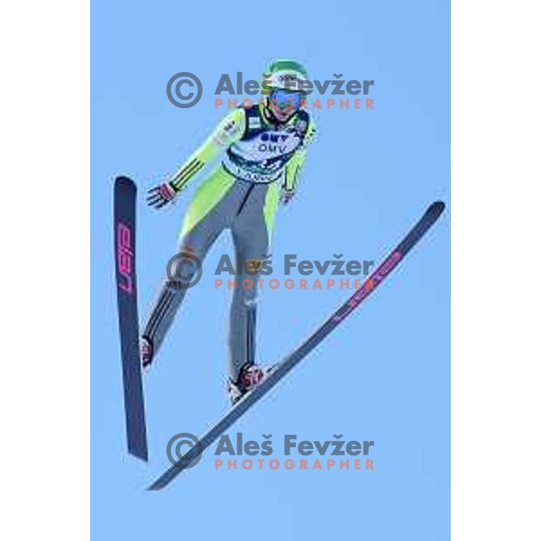 Katja Pozun of Slovenia during FIS Ski Jumping World Cup Ladies event on Normal hill in Planica, Slovenia on January 25,2014