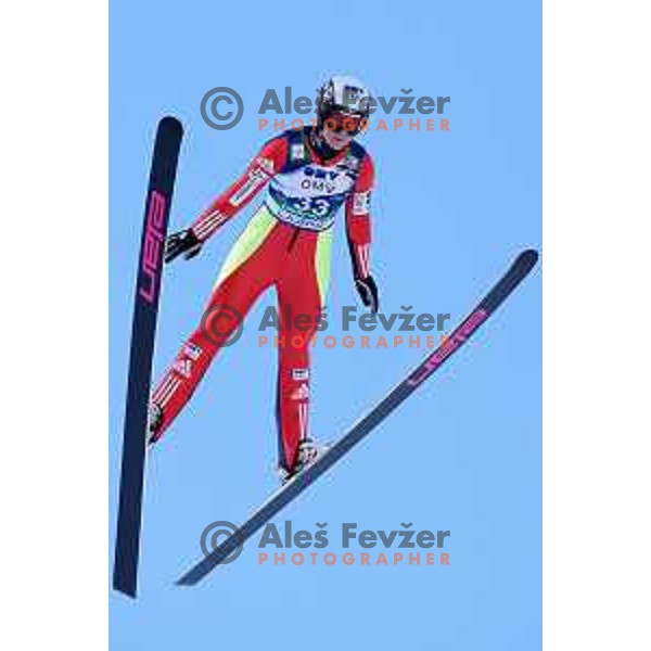 Michaela Dolezalova (CZE) during FIS Ski Jumping World Cup Ladies event on Normal hill in Planica, Slovenia on January 25,2014