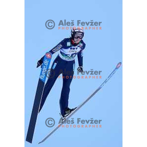 Helena Olsson Smeby ((NOR) during FIS Ski Jumping World Cup Ladies event on Normal hill in Planica, Slovenia on January 25,2014