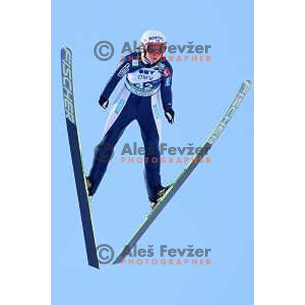 Maren Lundby (NOR) during FIS Ski Jumping World Cup Ladies event on Normal hill in Planica, Slovenia on January 25,2014