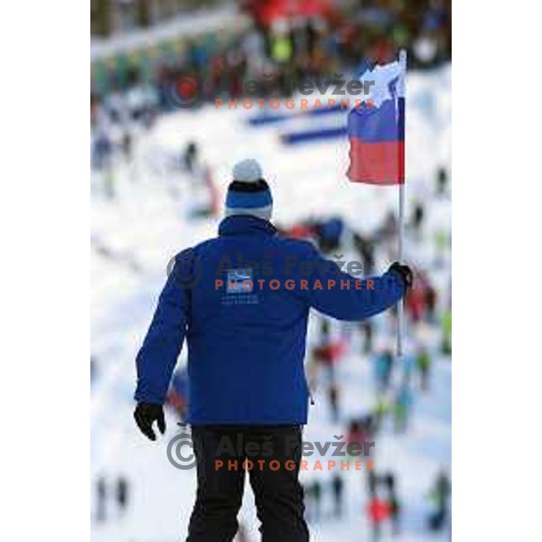 during FIS Ski Jumping World Cup Ladies event on Normal hill in Planica, Slovenia on January 25,2014