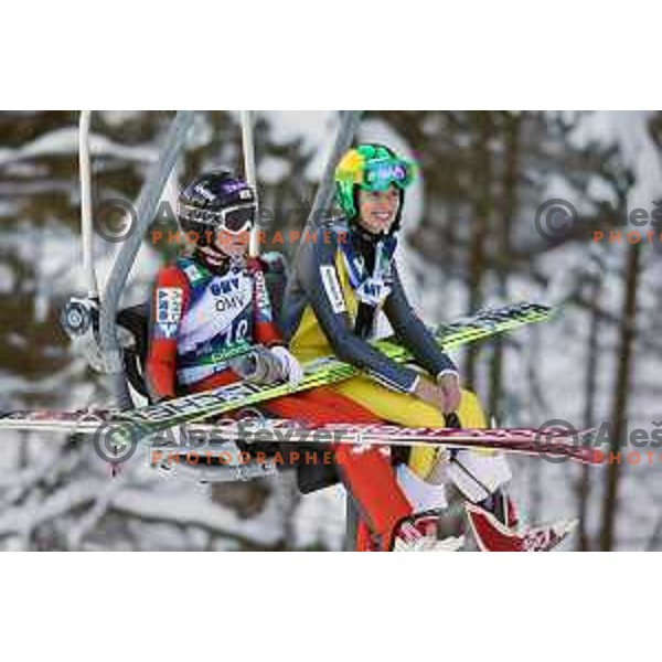 Katharina Kiel (AUT) during FIS Ski Jumping World Cup Ladies event on Normal hill in Planica, Slovenia on January 25,2014