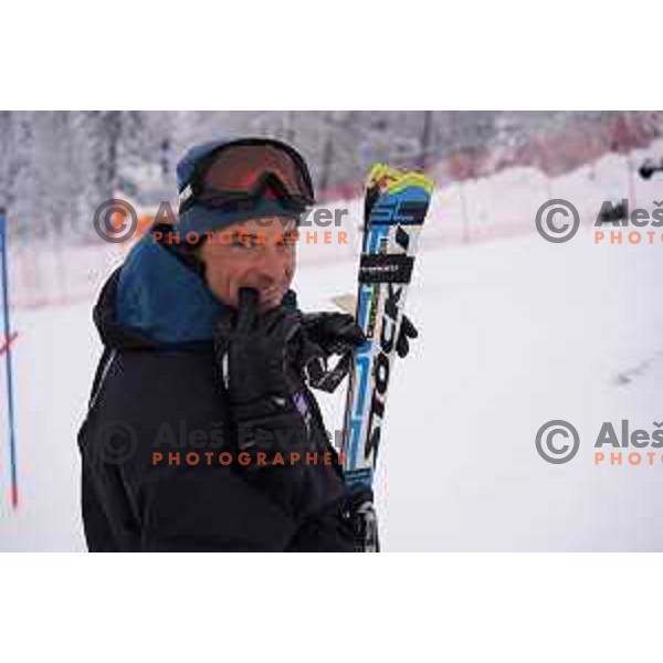 Andrea Vianello at AUDI FIS World Cup slalom race for 50.Zlata Lisica- Golden Fox Trophy in Kranjsska gora, Slovenia on February 2, 2014