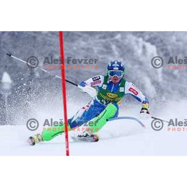 Marusa Ferk (SLO) at AUDI FIS World Cup slalom race for 50.Zlata Lisica- Golden Fox Trophy in Kranjska gora, Slovenia on February 2, 2014
