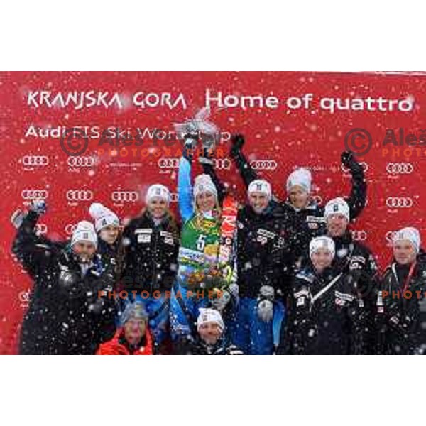 Frida Hansdotter (SWE) at AUDI FIS World Cup slalom race for 50.Zlata Lisica- Golden Fox Trophy in Kranjska gora, Slovenia on February 2, 2014
