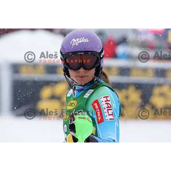 Tina Maze (SLO) at AUDI FIS World Cup slalom race for 50.Zlata Lisica- Golden Fox Trophy in Kranjsska gora, Slovenia on February 2, 2014