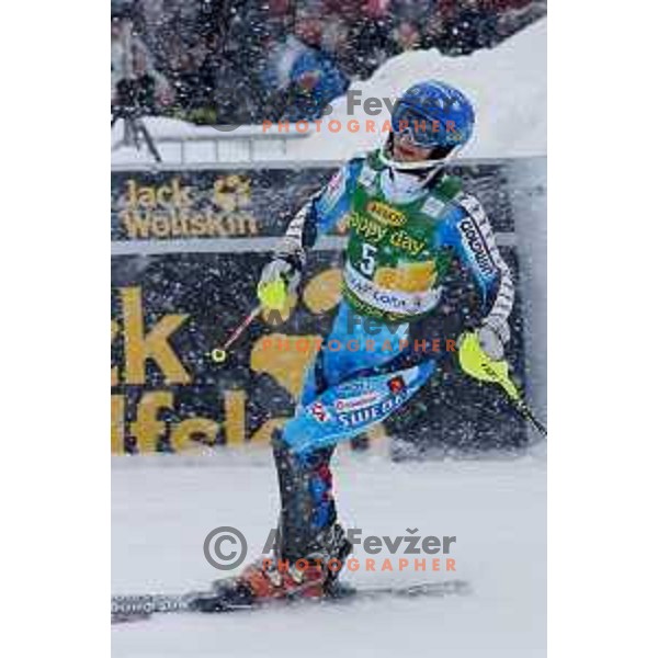 Frida Hansdotter (SWE) at AUDI FIS World Cup slalom race for 50.Zlata Lisica- Golden Fox Trophy in Kranjska gora, Slovenia on February 2, 2014