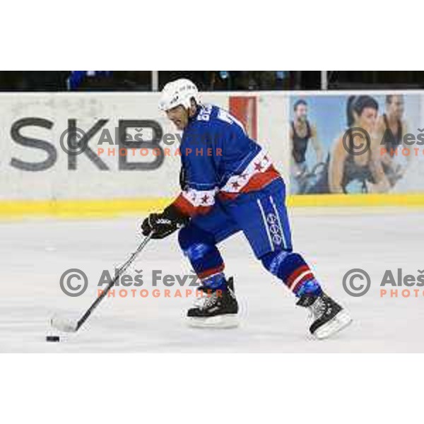 Mustafa Besic of Slovenia during Ice-hockey day and exhibition match of team from Sarajevo 1984 Olympic Games and team for Sochi 2014 Olympic games, played in Hala Tivoli, Ljubljana, Slovenia on February 3, 2014