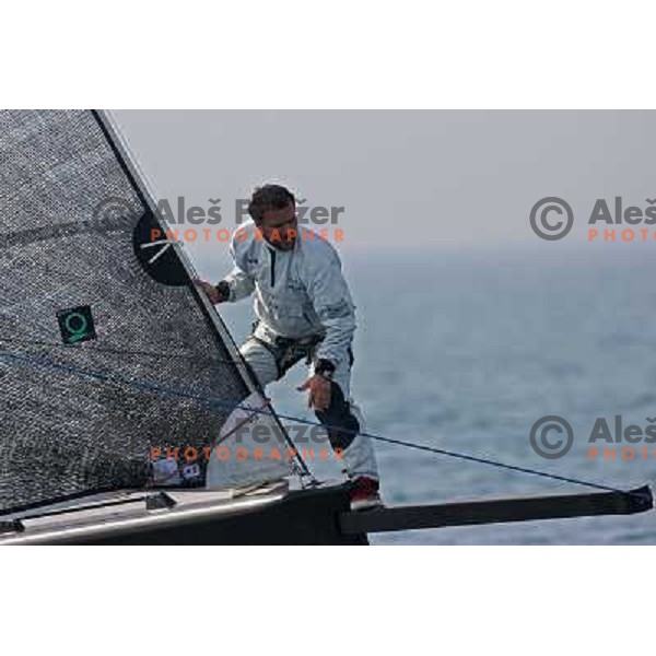 Cro-a-sail at fleet race in sailing regatta for RC 44 Portoroz Cup in Pororoz,Slovenia.Photo by Ales Fevzer 