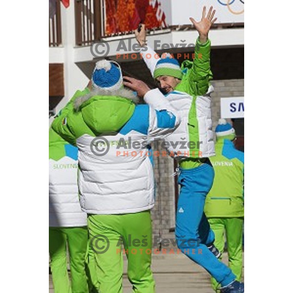 Jakov Fak of Slovenia Biathlon Olympic team for Sochi 2014 Winter Olympic games in Mountain Village, Rosa Khutor, Russia on February 5, 2014