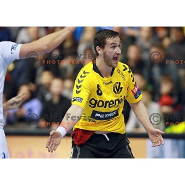 Senjamin Buric of Gorenje Velenje during handball match Gorenje Velenje (SLO)-Hamburg (GER) in EHF Champions league, played in Red Hall, Velenje, Slovenia on February 5, 2014