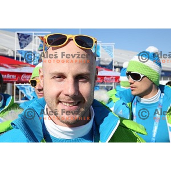 Jan Mursak of Slovenia Ice-hockey Olympic team in Coastal Olympic Village in Sochi on February 6, 2014