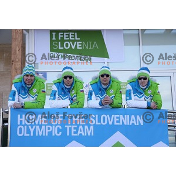 Slovenia Ice-hockey Olympic team in Coastal Olympic Village in Sochi on February 6, 2014