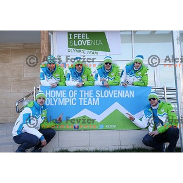 Slovenia Ice-hockey Olympic team in Coastal Olympic Village in Sochi on February 6, 2014