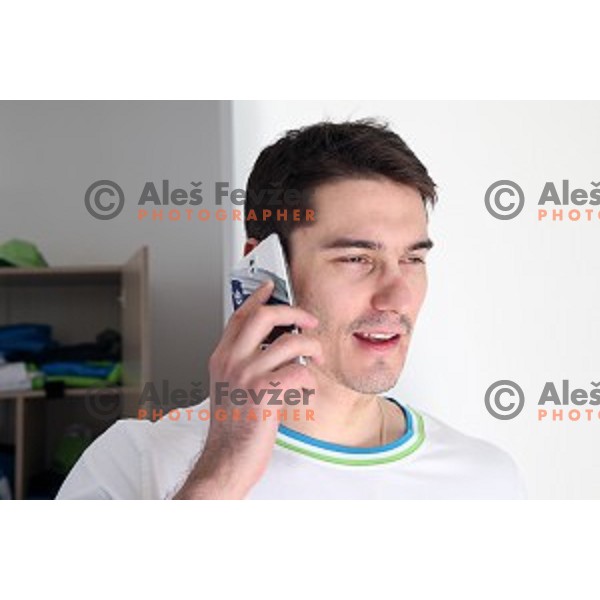 Ziga Pavlin of Slovenia Ice-hockey Olympic team in Coastal Olympic Village in Sochi on February 6, 2014