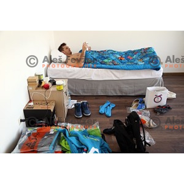 Ales Kranjc of Slovenia Ice-hockey Olympic team in Coastal Olympic Village in Sochi on February 6, 2014