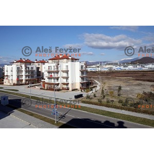 Coastal Olympic Village in Sochi on February 6, 2014