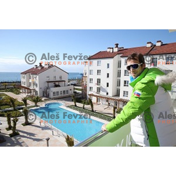 David Rodman of Slovenia Ice-hockey Olympic team in Coastal Olympic Village in Sochi on February 6, 2014