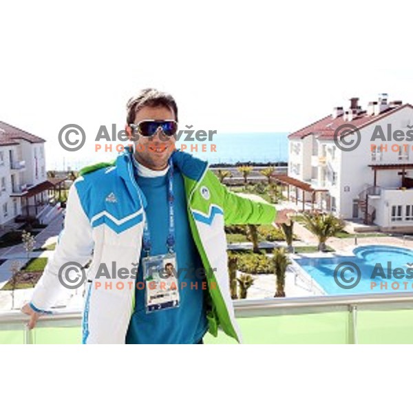 David Rodman of Slovenia Ice-hockey Olympic team in Coastal Olympic Village in Sochi on February 6, 2014