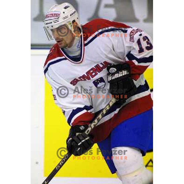 Ivo Jan of Slovenia Ice-Hockey team during World Championship group B in Ljubljana, Slovenia on April 2001