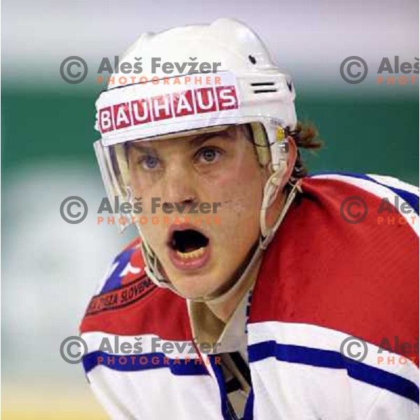 Gregor Poloncic of Slovenia Ice-Hockey team during World Championship group B in Ljubljana, Slovenia on April 2001