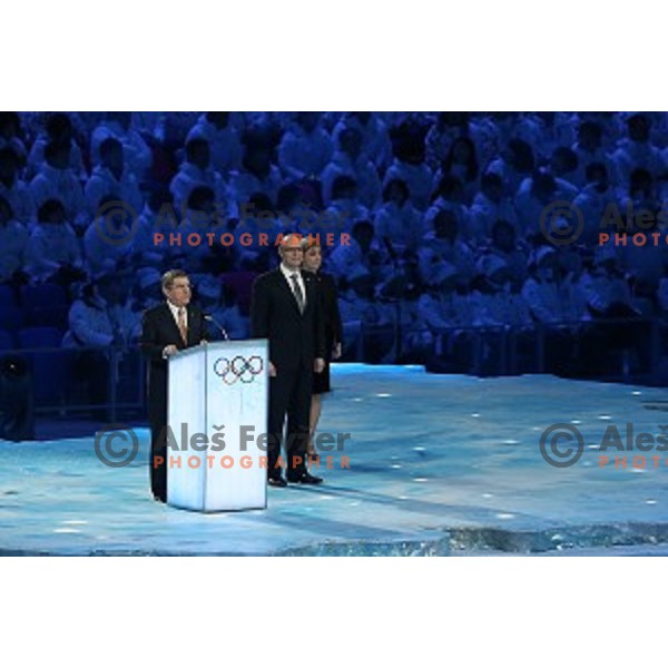President of IOC Thomas Bach at Opening Ceremony of XXII Winter Olympic games Sochi 2014 at Fisht Stadium, Russia on February 7, 2014