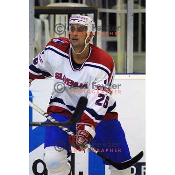 Toni Tislar of Slovenia Ice-Hockey team during World Championship group B in Ljubljana, Slovenia on April 2001