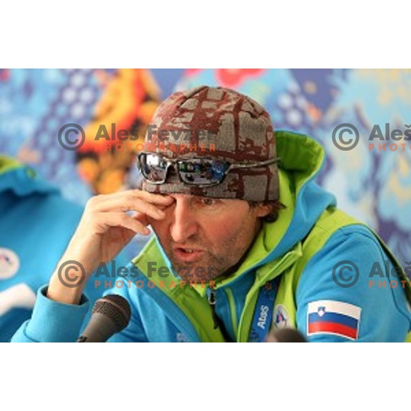 Andrea Massi during press conference in Mountain Village, Rosa Khutor, Sochi 2014 Winter Olympic Games on February 8, 2014
