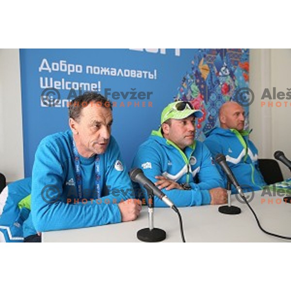 Dusan Blazic of Slovenia during press conference in Mountain Village, Rosa Khutor, Sochi 2014 Winter Olympic Games on February 8, 2014