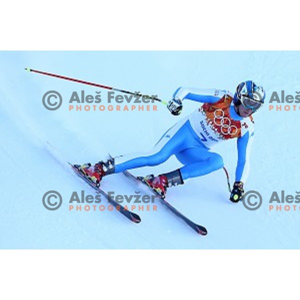 Werner Hell (ITA) at Men\'s Downhill Training at Rosa Khutor Alpine Center , Sochi 2014 Winter Olympic Games on February 8, 2014