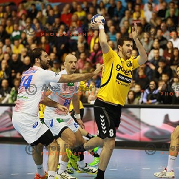 Senjamin Buric of Gorenje Velenje during handball match Gorenje Velenje (SLO)-Hamburg (GER) in EHF Champions league, played in Red Hall, Velenje, Slovenia on February 5, 2014