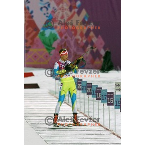 Teja Gregorin of Slovenia during Ladies 7.5 km Sprint at Laura Cross-Country Ski & Biathlon Center Sochi 2014 Winter Olympic Games on February 9, 2014