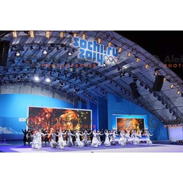 Cultural program at Sochi 2014 Winter Olympic Games in Olympic Park on February 10, 2014