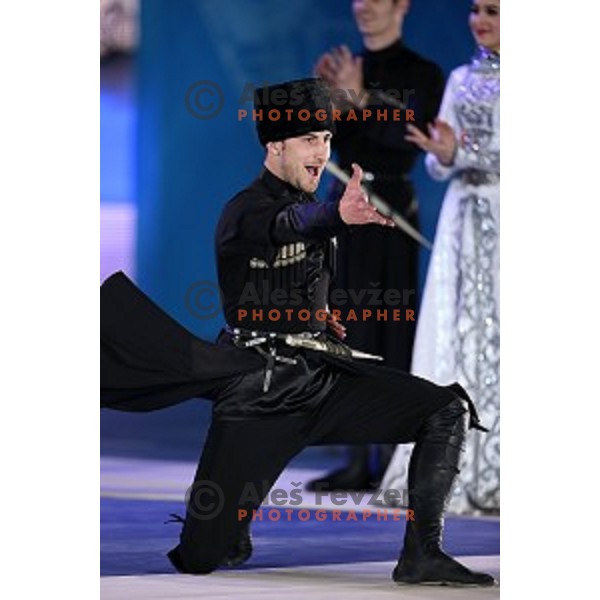 Cultural program at Sochi 2014 Winter Olympic Games in Olympic Park on February 10, 2014