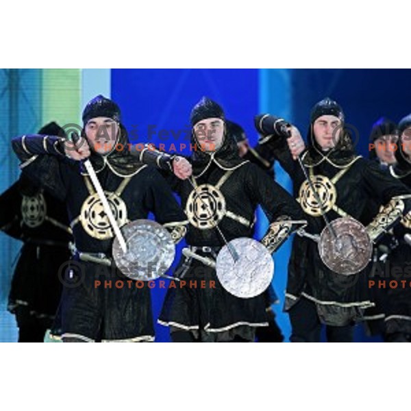 Cultural program at Sochi 2014 Winter Olympic Games in Olympic Park on February 10, 2014