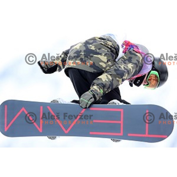 Tim Kevin Ravnjak of Slovenia during Men\'s Snowboard Half-Pipe Qualification in Extreme Park Rosa Khutor , Sochi 2014 Winter Olympic Games on February 11, 2014
