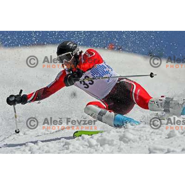 Filip Flisar at slalom race for Slovenian National Championship at Krvavec Ski Resort.Photo by Ales Fevzer 