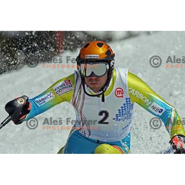 Mitja Valencic at slalom race for Slovenian National Championship at Krvavec Ski Resort.Photo by Ales Fevzer 