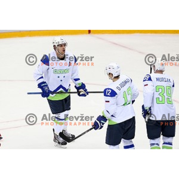 Anze Kopitar of Slovenia in action during Preliminary round match Russia-Slovenia at Bolshoy Ice Dome, Sochi 2014 Winter Olympic games, Russia on February 13, 2014