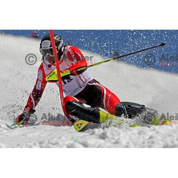 Matija Zavirsek at slalom race for Slovenian National Championship at Krvavec Ski Resort.Photo by Ales Fevzer 