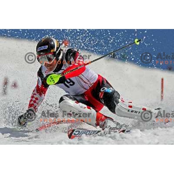 Natko Zrncic-Dim at slalom race for Slovenian National Championship at Krvavec Ski Resort.Photo by Ales Fevzer 