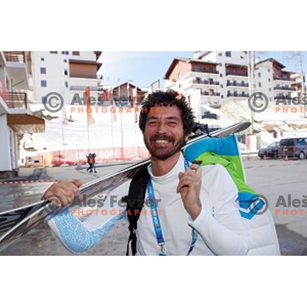 Primoz Vrhovnik, coach of Slovenia Ski Cross during press conference of Snowboard and Ski Cross Team Slovenia in Mountain Village, Sochi 2014 Winter Olympic Games, Russia on February 14, 2014