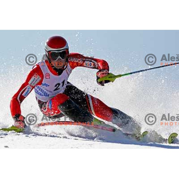 Anze Mravlja at slalom race for Slovenian National Championship at Krvavec Ski Resort.Photo by Ales Fevzer 
