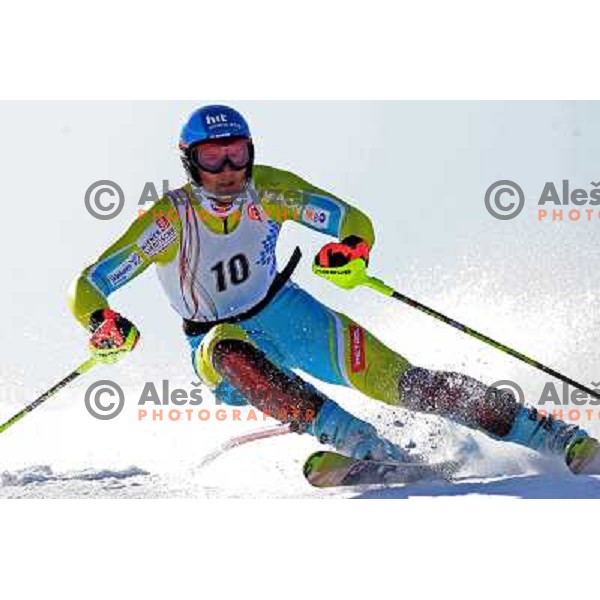 Andrej Sporn at slalom race for Slovenian National Championship at Krvavec Ski Resort.Photo by Ales Fevzer 