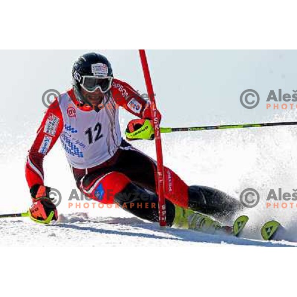 Matija Zavirsek at slalom race for Slovenian National Championship at Krvavec Ski Resort.Photo by Ales Fevzer 