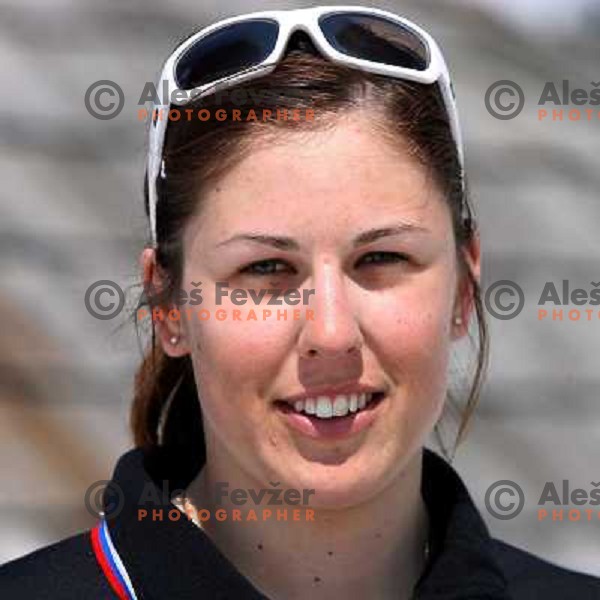 Katja Jazbec at slalom race for Slovenian National Championship at Krvavec Ski Resort.Photo by Ales Fevzer 
