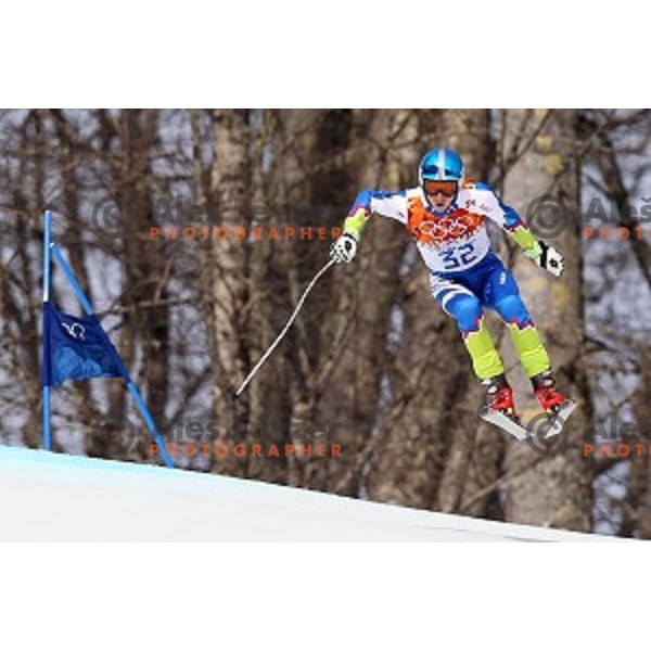 Klemen Kosi of Slovenia during Men\'s Super-G at Rosa Khutor Alpine Center , Sochi 2014 Winter Olympic Games on February 16, 2014