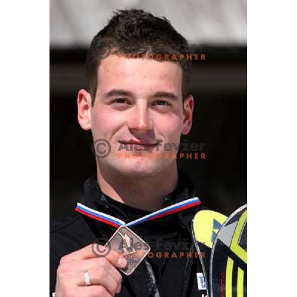 Anze Mravlja at slalom race for Slovenian National Championship at Krvavec Ski Resort.Photo by Ales Fevzer 